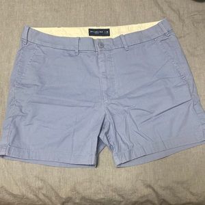 Abercrombie and Fitch blue stretch shorts. 5 inch inseam size 36.